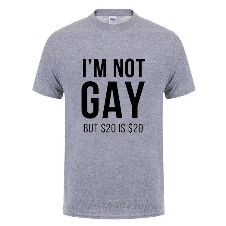 I'm Not Gay But 20 is 20 Funny T-shirt For Man Bisexual Lesbian LGBT Gay Pride Birthdays Party Gifts Cotton T Shirt - Lizard Vigilante