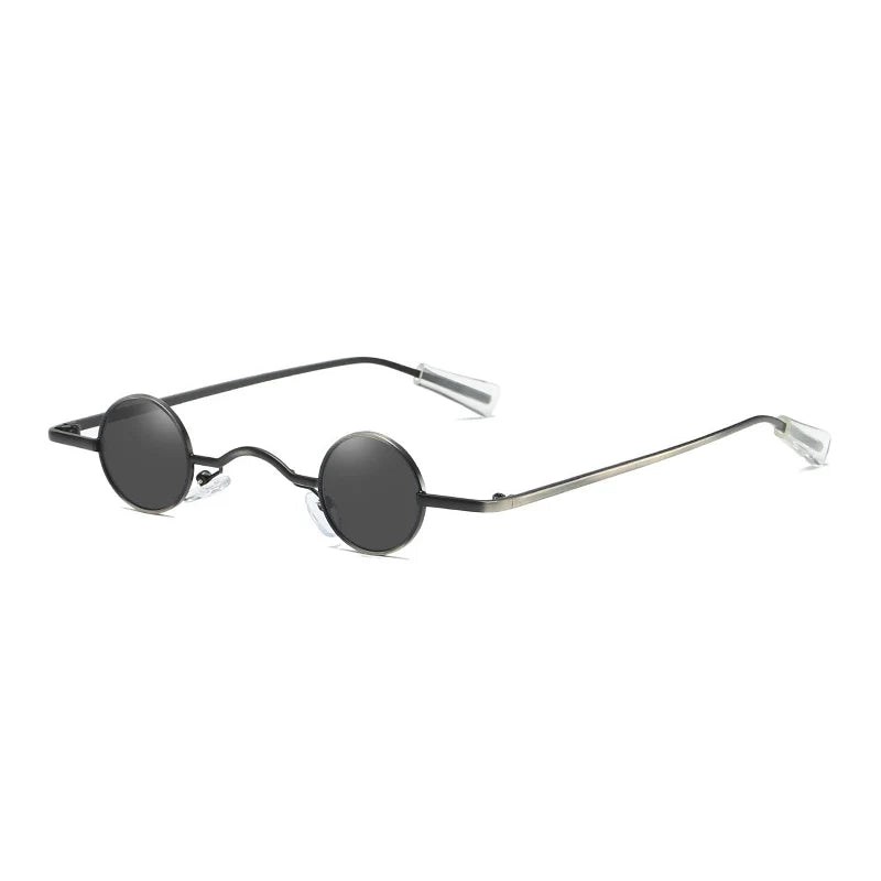 Backstage Riot Vintage Round Shades – Rock Punk Metal Sunglasses With Wide Bridge