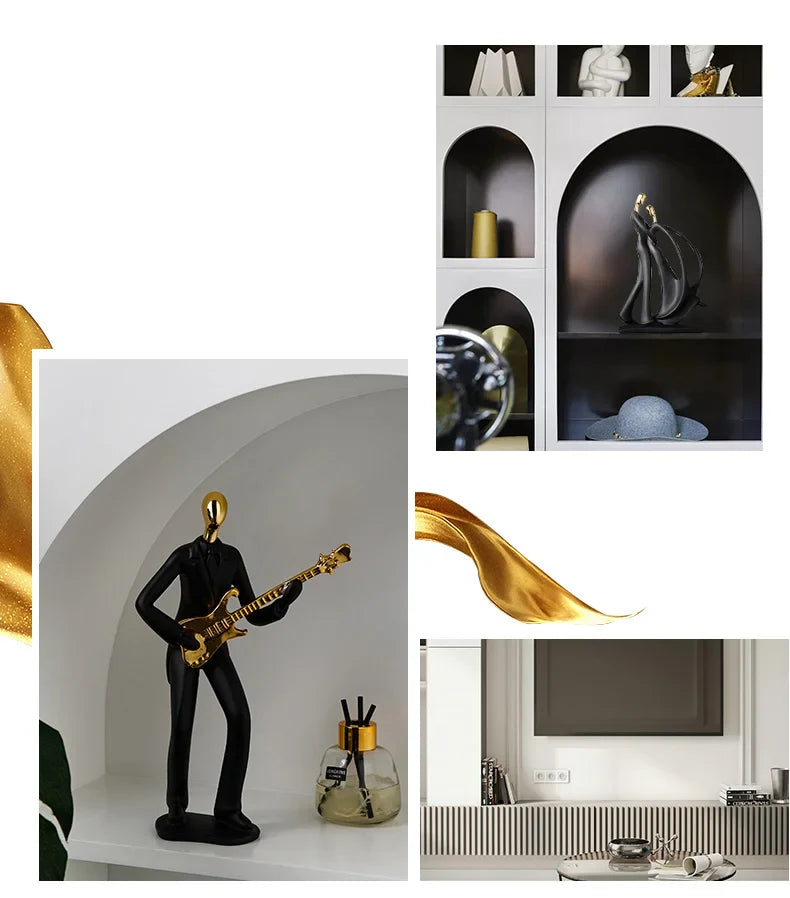 Abstract Sculpture Human Figurines Modern Home Decoration Resin Character Statue Living Room Office Bookshelf Decor Accessories