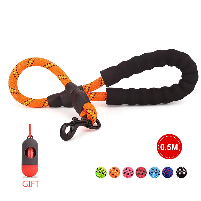 Reflective Strong Dog Leash 1.5M Long - Heavy Duty Nylon Rope Leash with Padded Handle for Comfortable Training and Walking - Premium pet leash from Lizard Vigilante - Just $18.88! Shop now at Lizard Vigilante