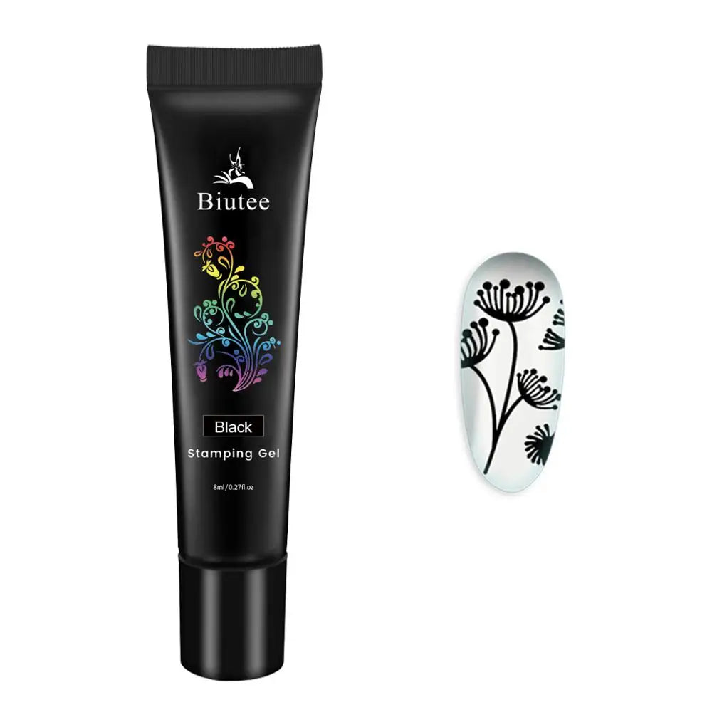 8 Colors Nail Art Stamping Gel Polish For Nail Art DIY- 8ml Stamp Print Oil UV Gel Vanish Soak Off Varnish New 2021 Manicure Gel