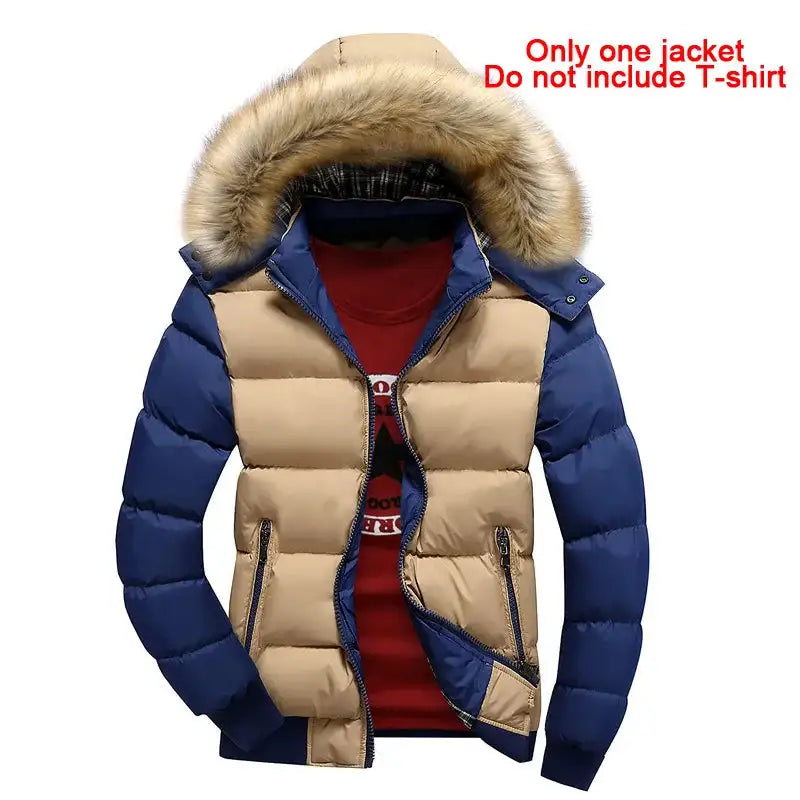 2023 New Jackets Men Winter Warm Faux fur Hoodies Outwear Slim Mens Coats Windbreaker Men Jacket chaqueta hombre MY132