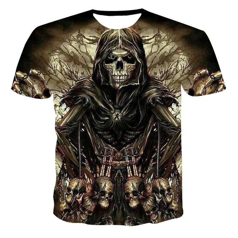 3D T-Shirt Men Clothing Skull & Death Short Sleeve Fashion O-Neck Street Wear Cool Customizable S-6 XL - Lizard Vigilante