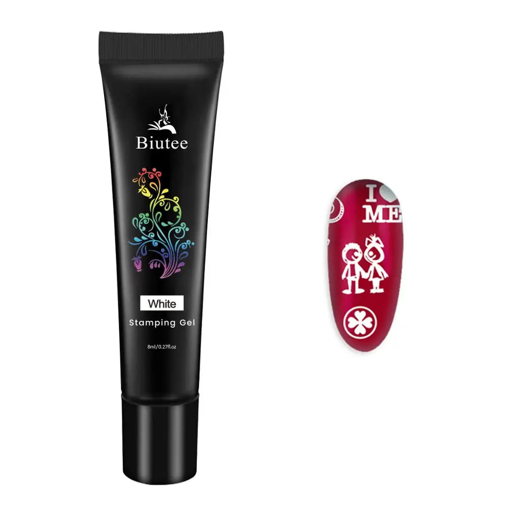 8 Colors Nail Art Stamping Gel Polish For Nail Art DIY- 8ml Stamp Print Oil UV Gel Vanish Soak Off Varnish New 2021 Manicure Gel