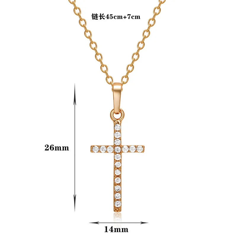 Fashion  Cross Pendants dropshipping Golden Silver  Color Crystal Jesus Cross Pendant Necklace Jewelry For Men/Women Wholesale - Premium  from Lizard Vigilante - Just $1.99! Shop now at Lizard Vigilante