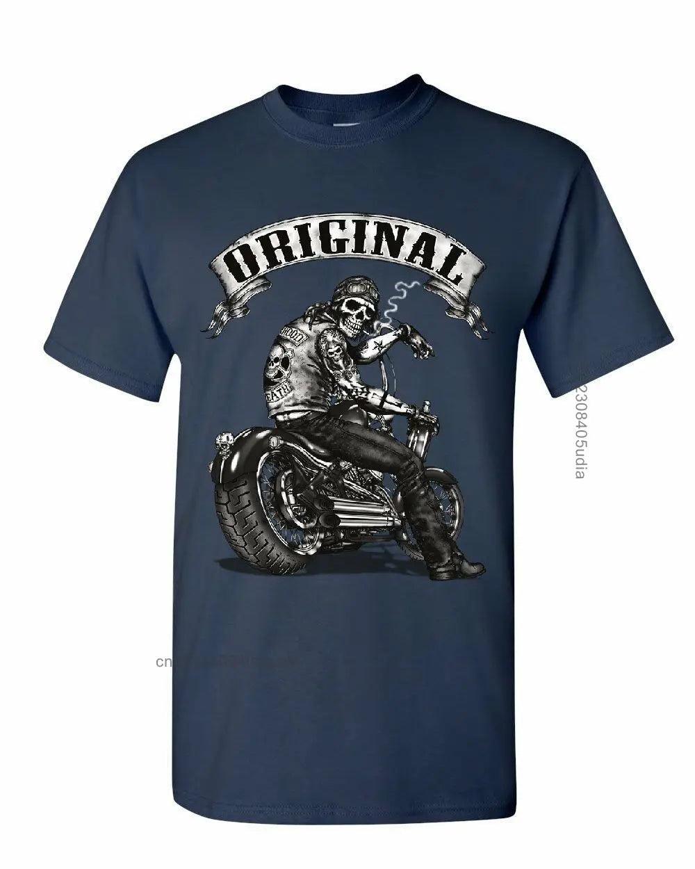 Original Biker Skull Ride Or Die T-Shirts Motorcycle Summer Design T Shirt - Lizard Vigilante