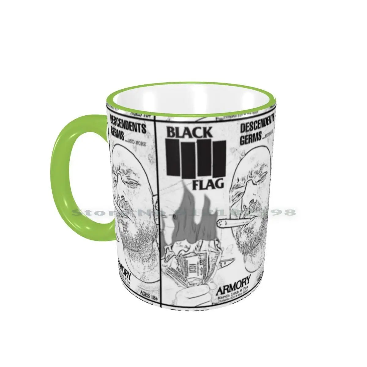 Black Flag Armory Ceramic Mug – Punk, Thrash Metal, and Protest-Themed Coffee Cup - Premium Ceramic Mugs from Lizard Vigilante - Just $22.88! Shop now at Lizard Vigilante