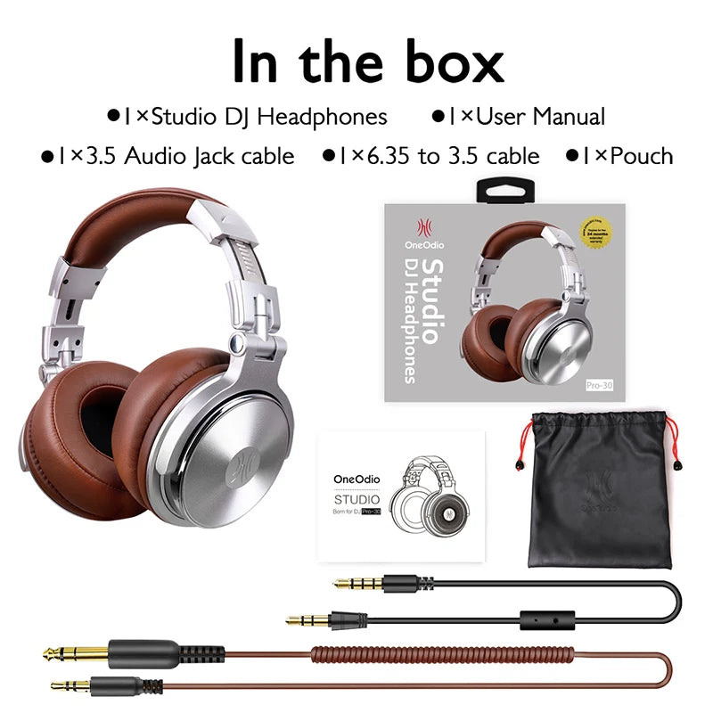 Oneodio Professional Studio Pro DJ Headphones with Microphone - Over-Ear HiFi Monitor Headset for Music, Phone, and PC - Premium headphones from Lizard Vigilante - Just $59.99! Shop now at Lizard Vigilante