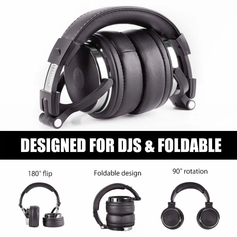 OneOdio Pro-30 Wired DJ Studio Headphones with Microphone – Hi-Res Sound, 50mm Drivers, Detachable Cables, and Over-Ear Comfort for Monitoring, Mixing & Gaming - Premium headphones from Lizard Vigilante - Just $59.99! Shop now at Lizard Vigilante