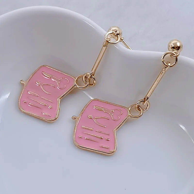 Creative nail salon art nail polish enamel earrings ladies girls gifts