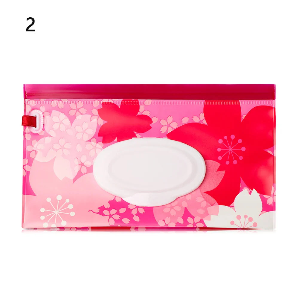 NEW Portable EVA Baby Wet Wipe Holder Case Reusable Refillable Wet Wipe Bag Tissue Box Snap-Strap Cosmetic Pouch Home Storage