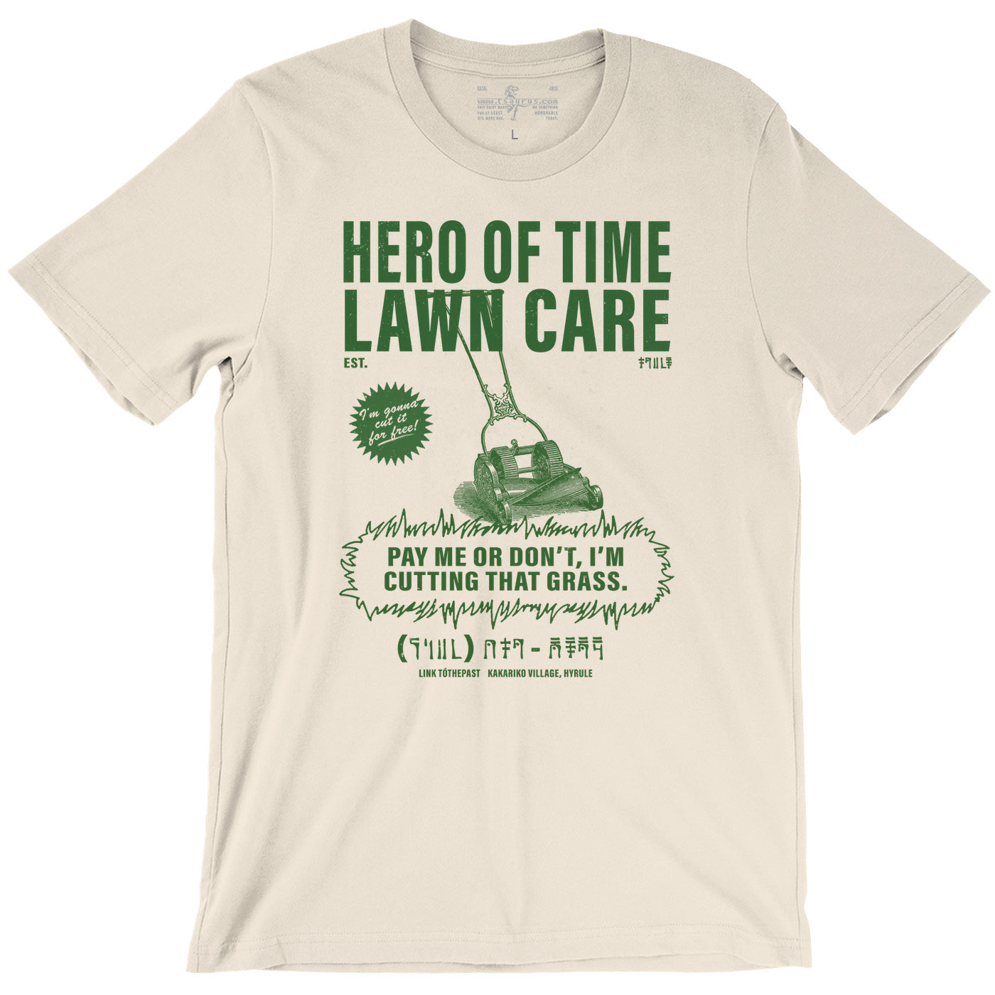 Hero of Time Lawn Care Service Tee