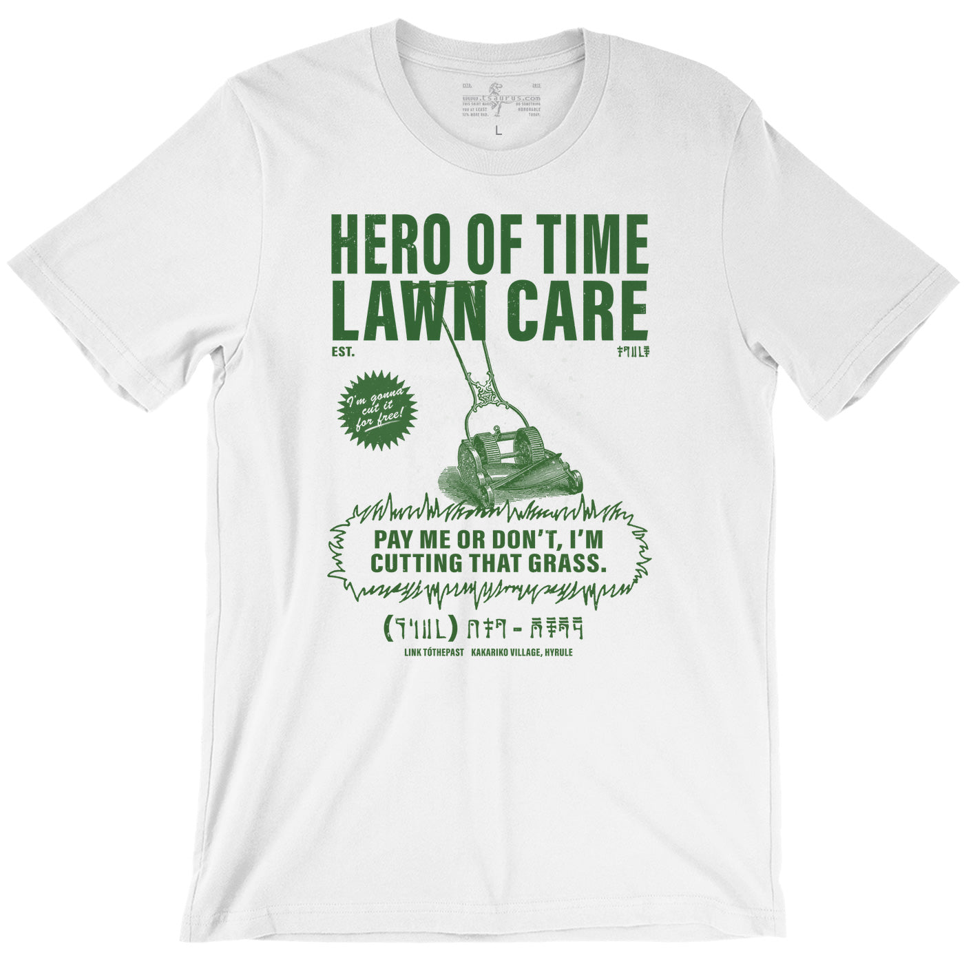 Hero of Time Lawn Care Service Tee