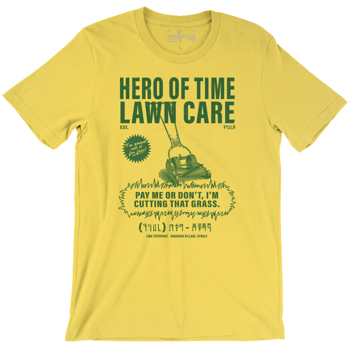 Hero of Time Lawn Care Service Tee