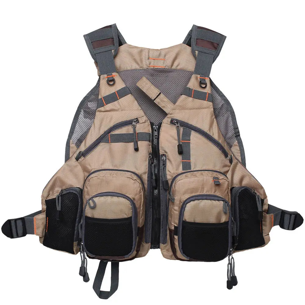 New Men's Adjustable Fly Fishing Vest  Outdoor Trout Packs Mesh Fishing Vest Tackle Bag Jacket Clothes - Premium  from Lizard Vigilante - Just $68.99! Shop now at Lizard Vigilante