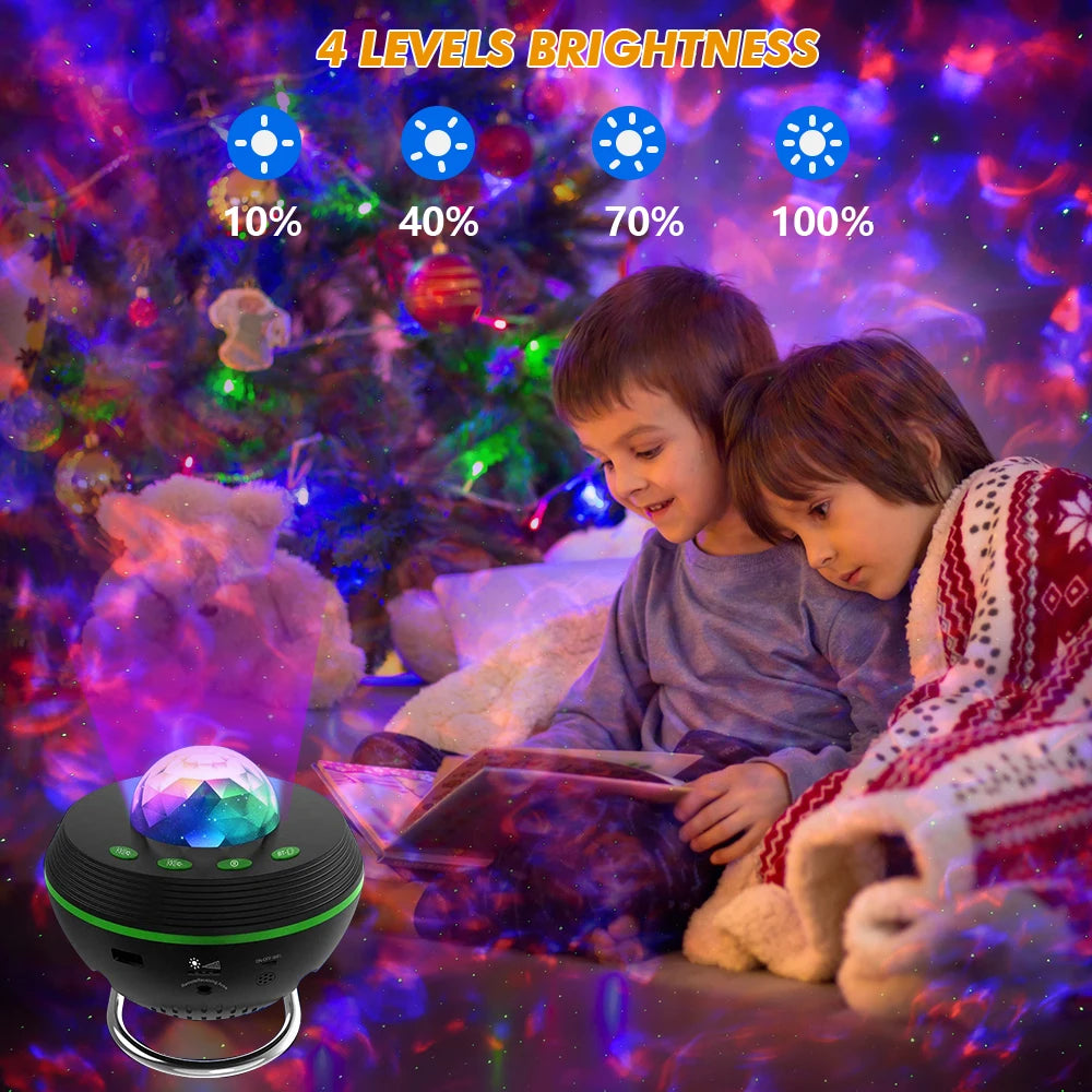 New WiFi Tuya Smart LED Star Galaxy Projector Ocean Wave Starry Sky Night Light Nebula Atmospher Lamp Blueteeth USB Music Player - Premium  from Lizard Vigilante - Just $54.99! Shop now at Lizard Vigilante