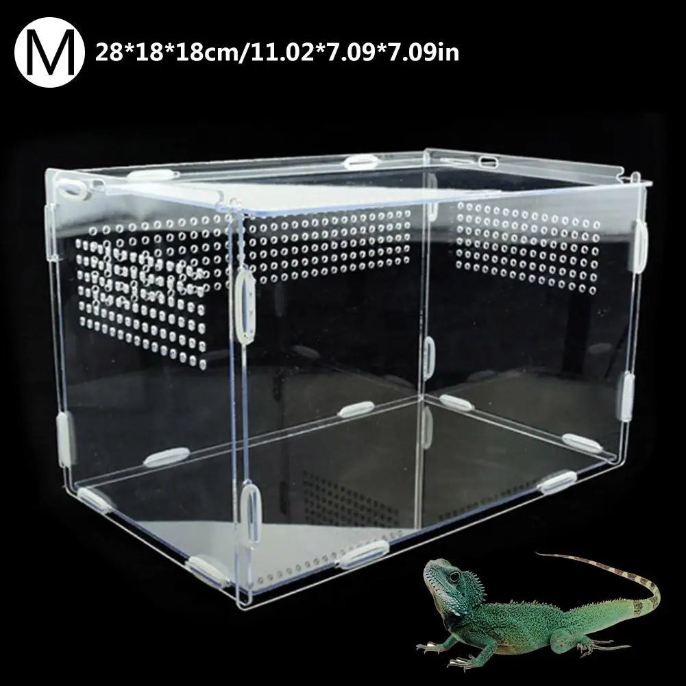 Transparent Acrylic Reptile Breeding Box – Vivarium for Small Reptiles and Insects - Premium breeding box from Lizard Vigilante - Just $19.99! Shop now at Lizard Vigilante