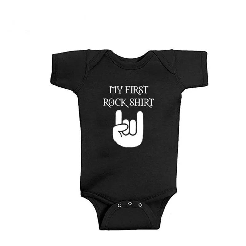 New Arrival Baby Clothes Rock Black Cotton Short Sleeve Baby Bodysuit Baby Boys Girls Clothes Funny Baby Clothing 0-18M - Premium baby clothes from Lizard Vigilante - Just $22.49! Shop now at Lizard Vigilante