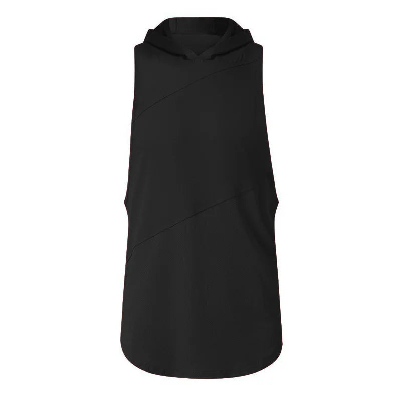 "THRASH & SWEAT" Muscle Hoodie Tank – Men’s Cotton Gym Stringer with Hood | Shred-Ready Sleeveless Vest for Hardcore Training & Street Heat - Premium vest from dsers - Just $34.99! Shop now at Lizard Vigilante