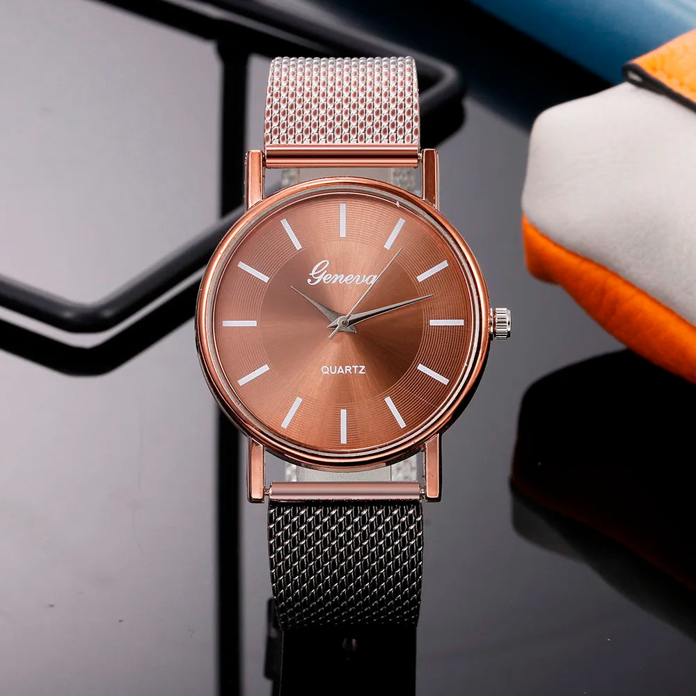 Women Watches Luxury Quartz Braceletes Stainless Steel Dial Casual Bracelet Montre Femme Ladies Watch Zegarek Damski Reloj Mujer - Premium  from Lizard Vigilante - Just $2.99! Shop now at Lizard Vigilante