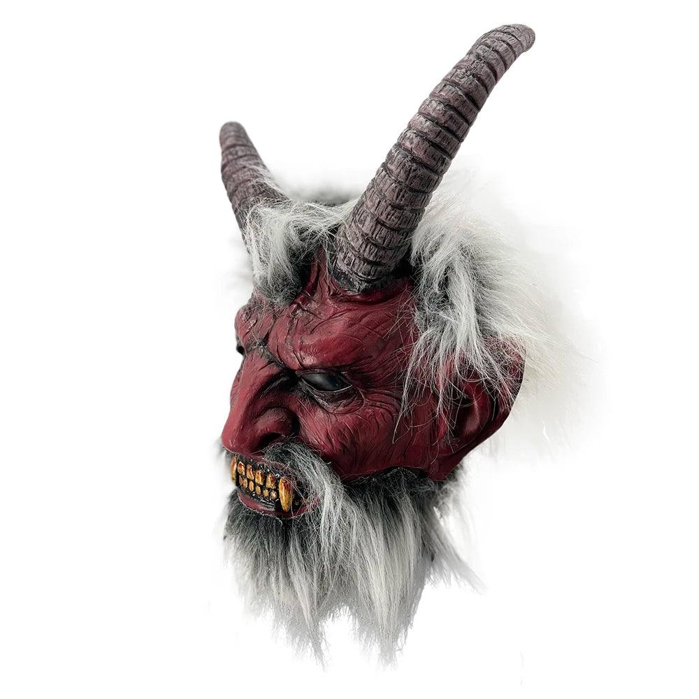 Hand Painted Lord Satan Latex Mask Devil Head Horror Demon Scary Halloween Masks Party Movie Cosplay Costumes Dress - Premium  from Lizard Vigilante - Just $36.66! Shop now at Lizard Vigilante