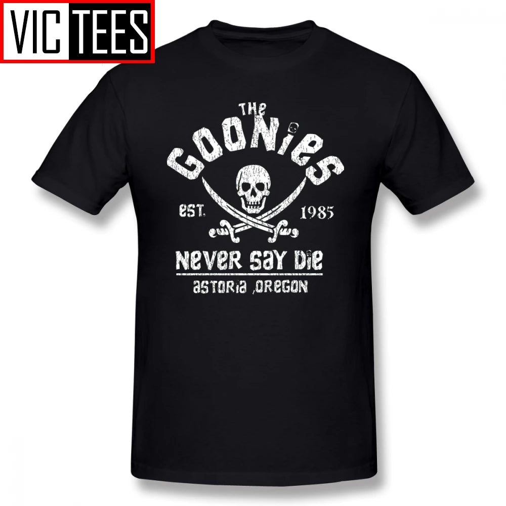 Mens Goonies T Shirts Graphic Tee Shirt Fun 100% Percent Cotton Goonies T-Shirt Beach Male Big Tshirt - Premium tshirt from Lizard Vigilante - Just $28.88! Shop now at Lizard Vigilante