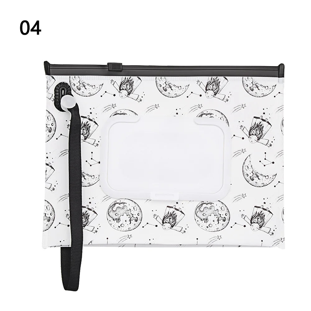NEW Portable EVA Baby Wet Wipe Holder Case Reusable Refillable Wet Wipe Bag Tissue Box Snap-Strap Cosmetic Pouch Home Storage