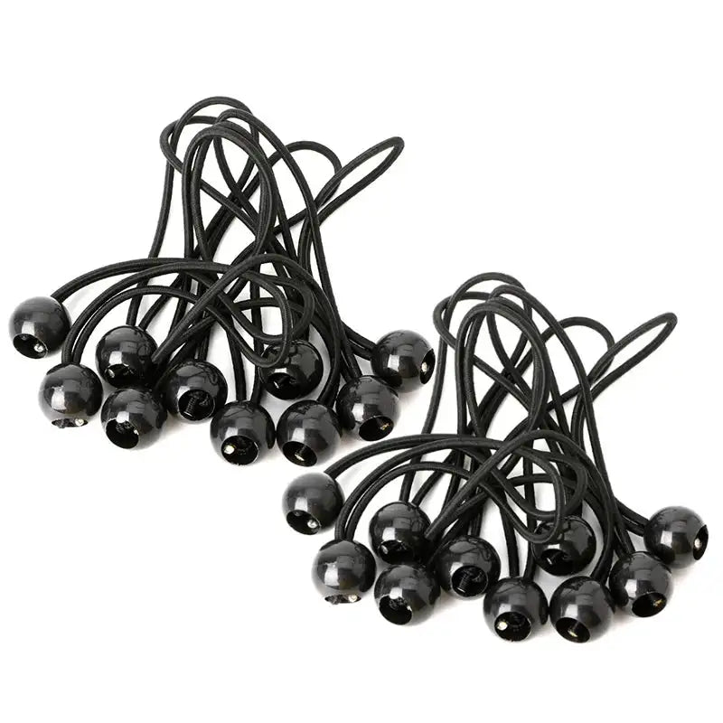 20/50pcs Set Outdoor Supplies Elastic Rope Ball Hiking Tent Accessories Bands Bungee Cords  Tarp Tie Down Strap Camping Belts