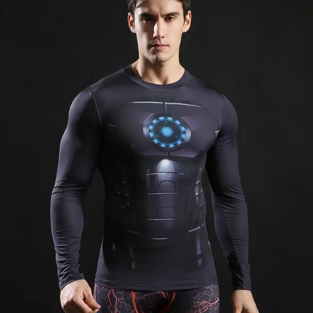 Superheroes 3D Printed Tshirts Men Compression Shirts Long Sleeve Tops Fitness T-shirts Novelty Slim Tights Tee Male Cosplay Costume - Premium  from Lizard Vigilante - Just $23.99! Shop now at Lizard Vigilante