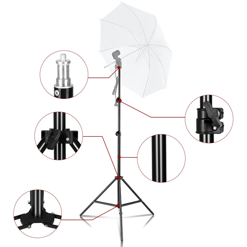 200cm Adjustable Photography Tripod Light Stand with 1/4 Screw Head, Lightweight Aluminum Tripod for Ring Light, Phone & DSLR Cameras – Pro Photo Studio Support - Premium light stand from Lizard Vigilante - Just $21.99! Shop now at Lizard Vigilante