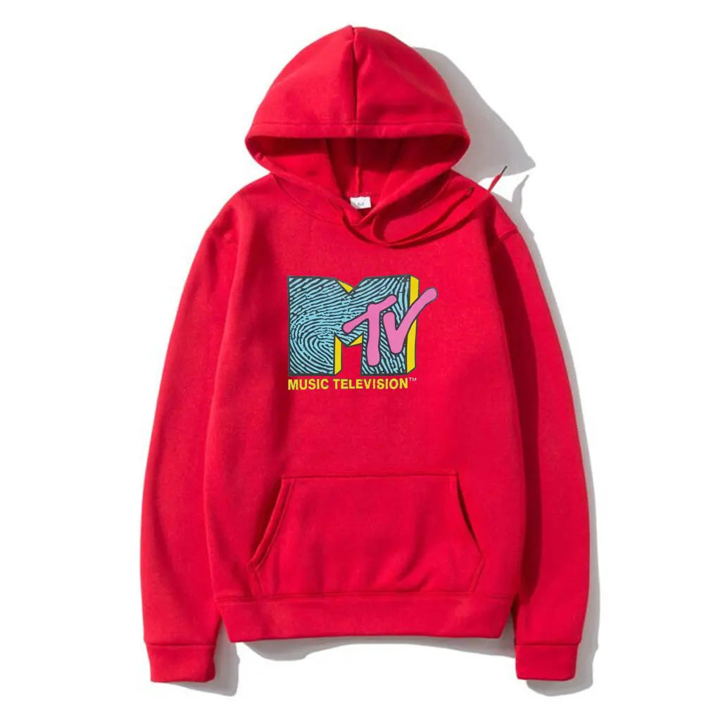 MTV Music Television Retro Hoodie – Unisex Hip Hop Streetwear Sweatshirt - Premium hoodies from Lizard Vigilante - Just $39.93! Shop now at Lizard Vigilante