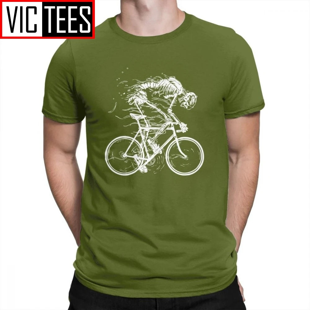 Ride Like Hell Skeleton Skull Bike T-Shirt - 100% Cotton Vintage Motorcycle Graphic Tee for Men | Short Sleeve, Breathable, Anti-Wrinkle & Stylish - Premium tee from Lizard Vigilante - Just $25.88! Shop now at Lizard Vigilante