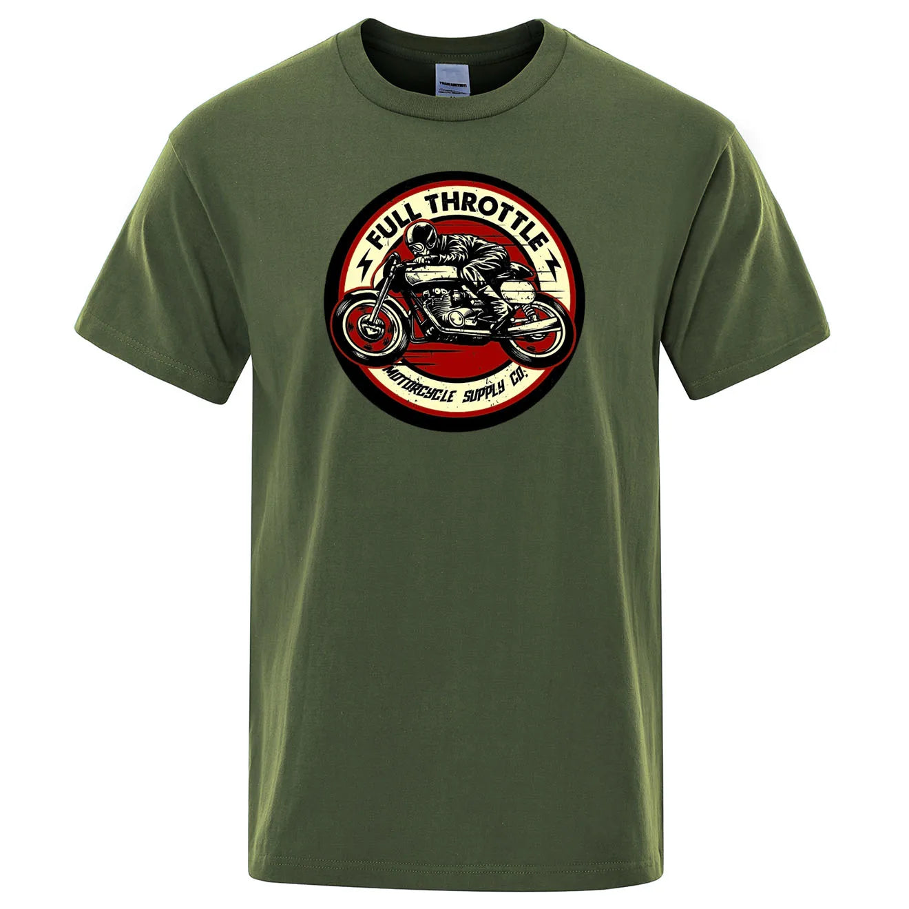 Full Throttle Rockabilly Biker T-Shirt - Ride in Style - Premium T-shirt from Lizard Vigilante - Just $23.88! Shop now at Lizard Vigilante