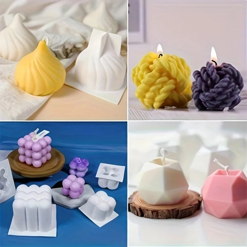 6-piece Candle Making Silicone Mold Set, Diy Accessories, Resin Art Scented Candle Mold, Home Decoration