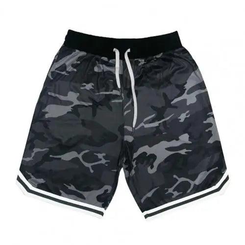 Plus Size Men's Camouflage Fitness Shorts – Quick-Dry Polyester Sports Shorts with Drawstring Waist – Casual & Comfortable Board Shorts for Active Wear - Premium shorts from Lizard Vigilante - Just $22.99! Shop now at Lizard Vigilante