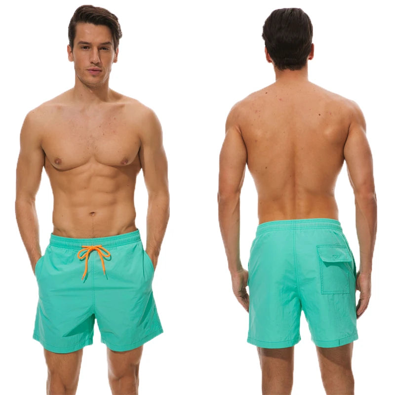 ESCATCH  Hot Sale Swimming Shorts Men Surf Board Summer Sport Beach Shorts De Bain Homme Swimwear Pants Quick Dry Solid Swimsuit - Premium  from Lizard Vigilante - Just $60.99! Shop now at Lizard Vigilante