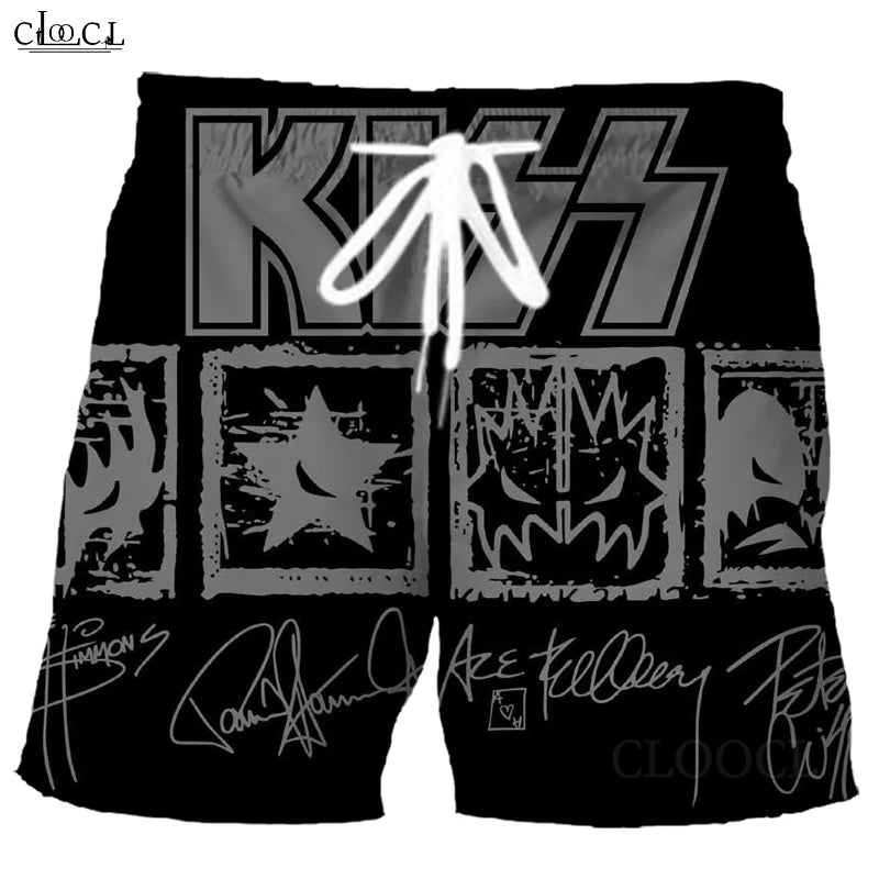 KISS Band 3D Print Men's Summer Fashion Shorts For Comfort - Premium shorts from Lizard Vigilante - Just $30.99! Shop now at Lizard Vigilante