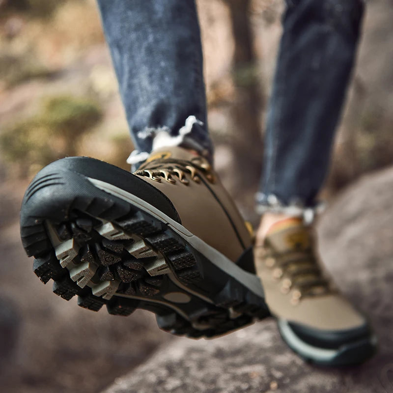 Outdoor Men Treking Shoes Breathable Climbing Hiking Sneakers Men Trainers Comfortable Walking Casual Shoes Men Camping Shoes - Premium  from Lizard Vigilante - Just $30.99! Shop now at Lizard Vigilante