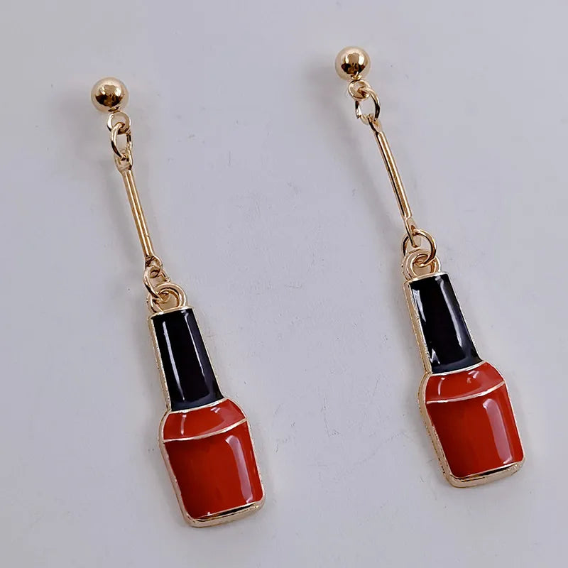 Creative nail salon art nail polish enamel earrings ladies girls gifts