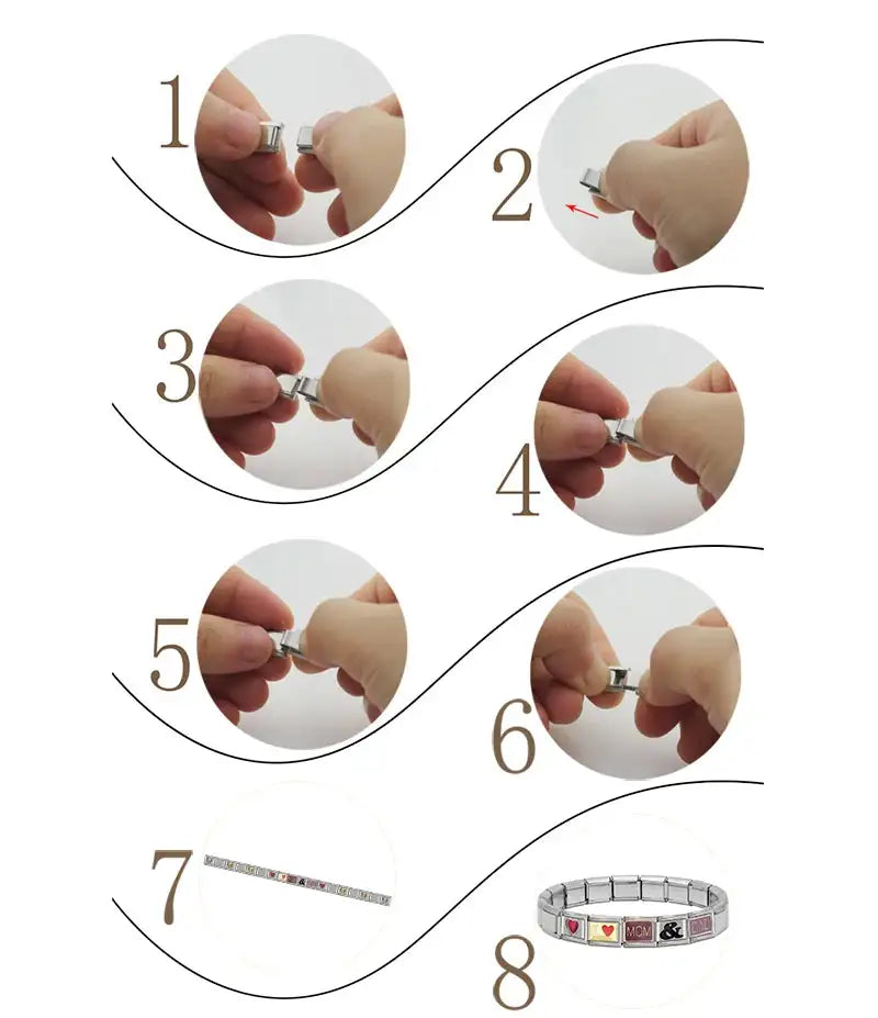 Hapiship 2023 Fashion Charm Italian Links Flower Flower Bee Tent Fit 9mm Bracelet Stainless Steel Making DIY Jewelry DJ661-C