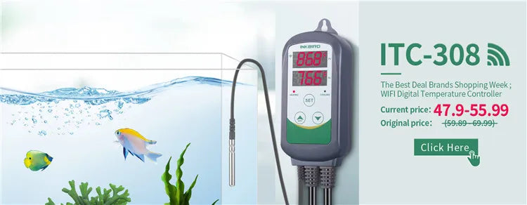 INKBIRD ITC-308 Heating and Cooling Dual Relay Temperature Controller, Carboy, Fermenter, Greenhouse Terrarium Temp. Control