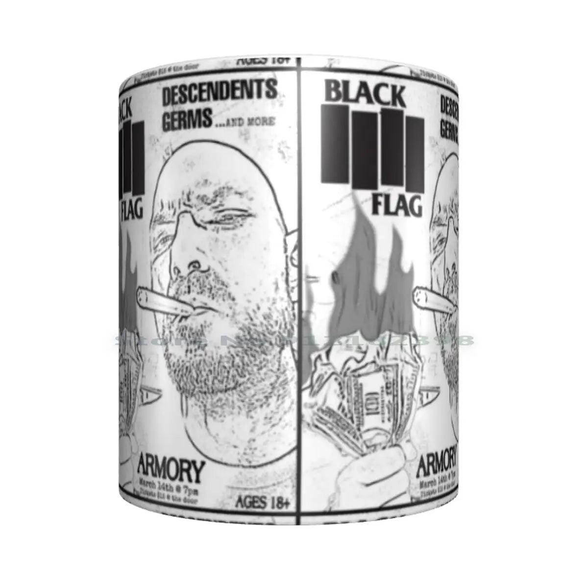 Black Flag Armory Ceramic Mug – Punk, Thrash Metal, and Protest-Themed Coffee Cup - Premium Ceramic Mugs from Lizard Vigilante - Just $22.88! Shop now at Lizard Vigilante