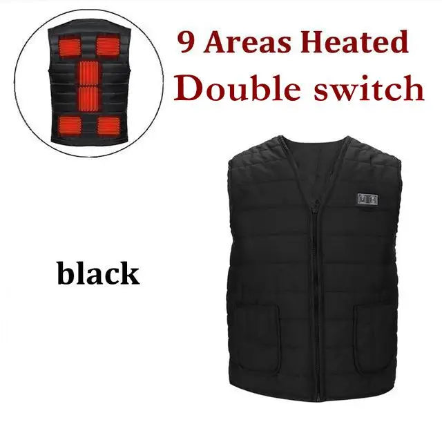 Men's Smart Heating Cotton Vest - 9 Heating Areas for Ultimate Warmth | Casual Flexible Thermal Jacket (M-7XL) - Premium heated vest from Lizard Vigilante - Just $46.88! Shop now at Lizard Vigilante