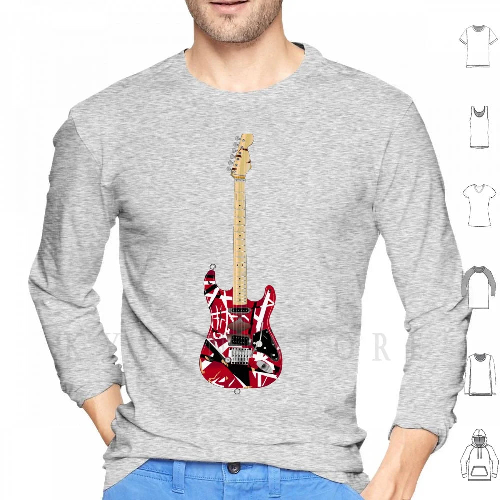 EVH Rock Hoodie with Guitar Graphics – Van Halen Vibes for Diehard Fans - Premium hoodie from Lizard Vigilante - Just $32.88! Shop now at Lizard Vigilante