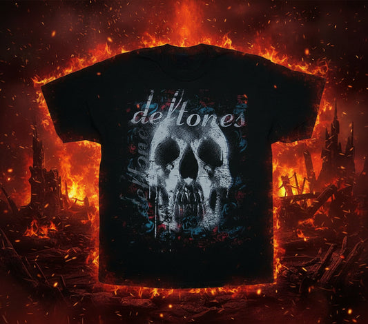 Horror Deftones Skull T-Shirt – Gothic Black Tee, Harajuku Streetwear, Japanese Vintage Casual Summer Tee for Men & Women - Premium t-shirt from Lizard Vigilante - Just $22.99! Shop now at Lizard Vigilante