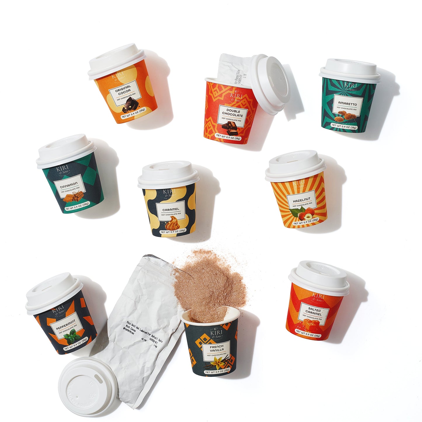 Gourmet Hot Cocoa Gift Set Cup Hot Chocolates - Set of 9 Flavors - Salted Caramel, French Vanilla, Caramel, Gingerbread, Mint, Amaretto & More - Holiday Christmas Gifts For Her, Him, Kids