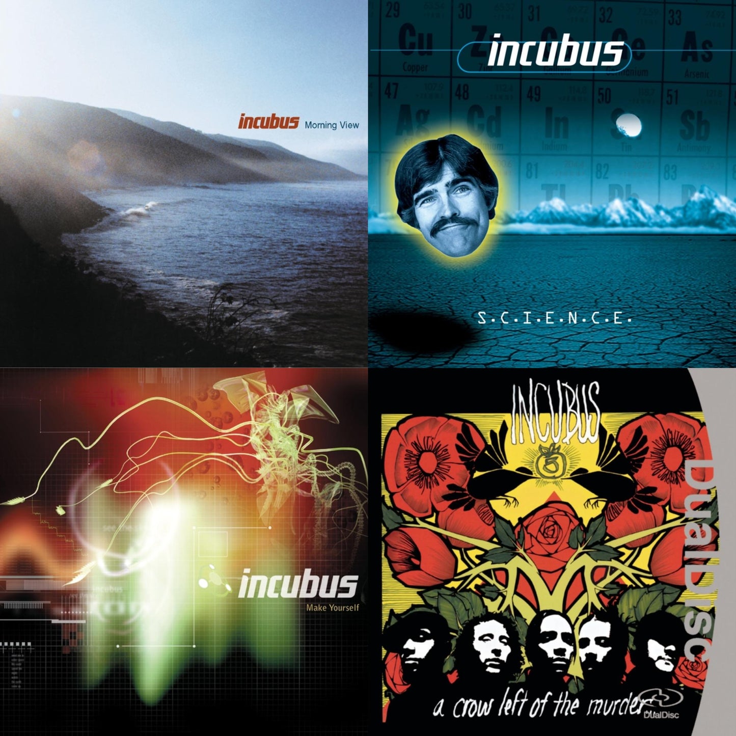 Incubus - S.C.I.E.N.C.E. & Crow Left Of The Murder & Make Yourself & Morning View - CD Bundle