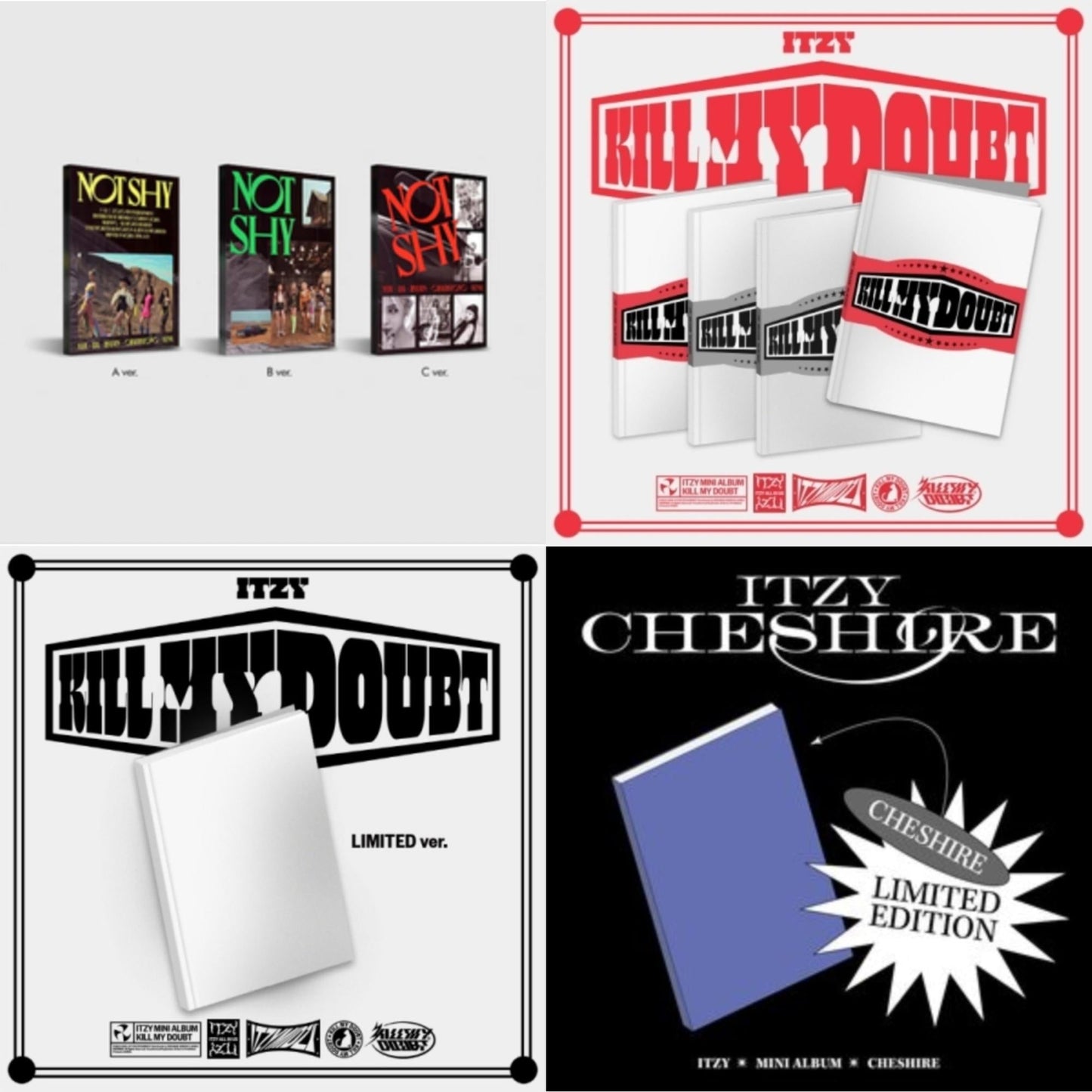 Not Shy & Kill My Doubt (Standard) & Kill My Doubt (Limited Edition) & Cheshire (Limited Edition)
