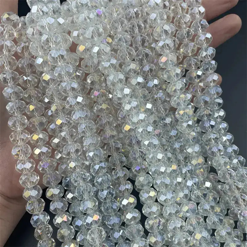 AB Glass Crystal Flat Beads for DIY Necklaces & Bracelets