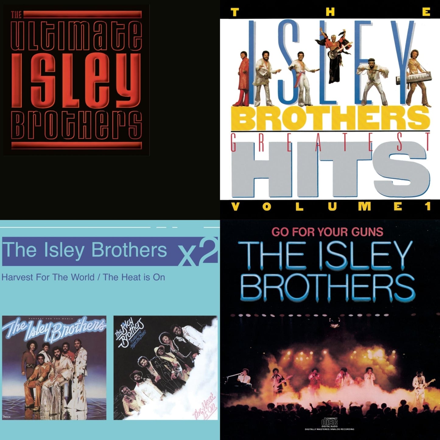 Ultimate Isley Brothers & Isley Brothers Greatest Hits Vol.1 & Heat Is On & Go For Your Guns
